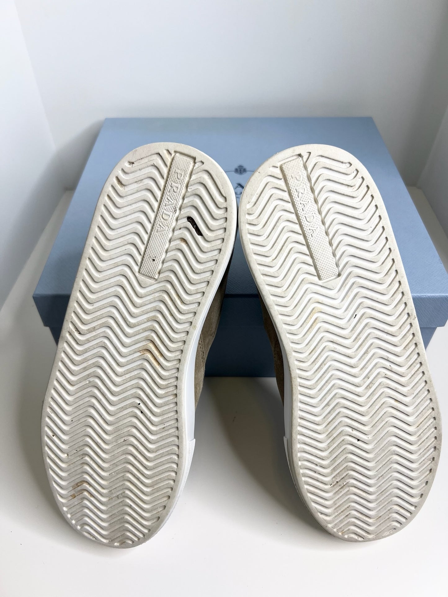 Prada Suede Slip-On Sneakers, Size 38