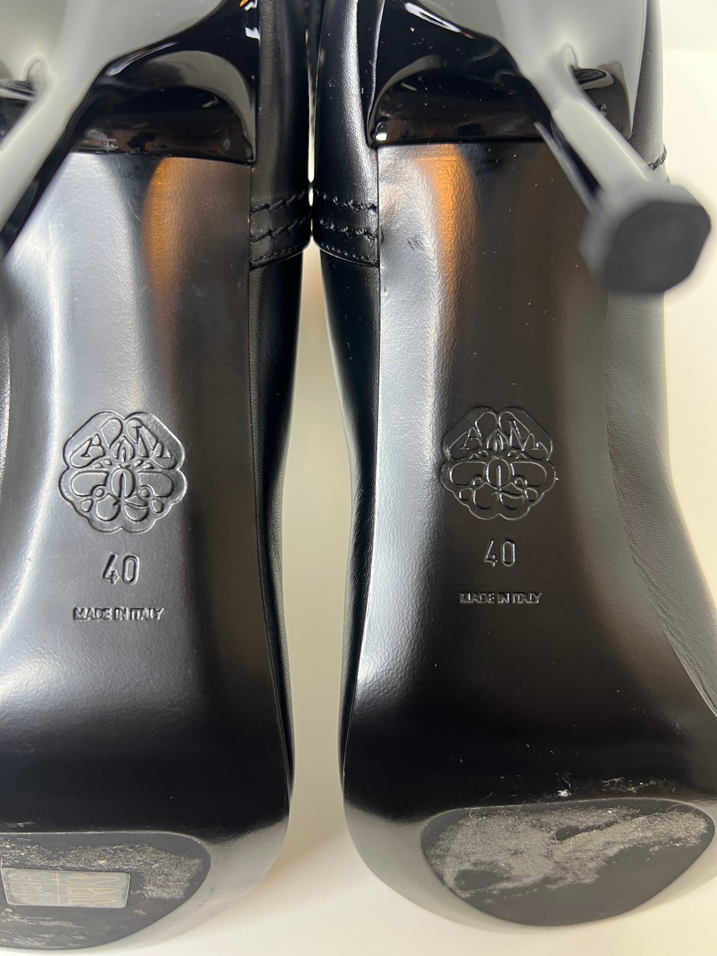 Alexander McQueen Biker Booties, Size 40