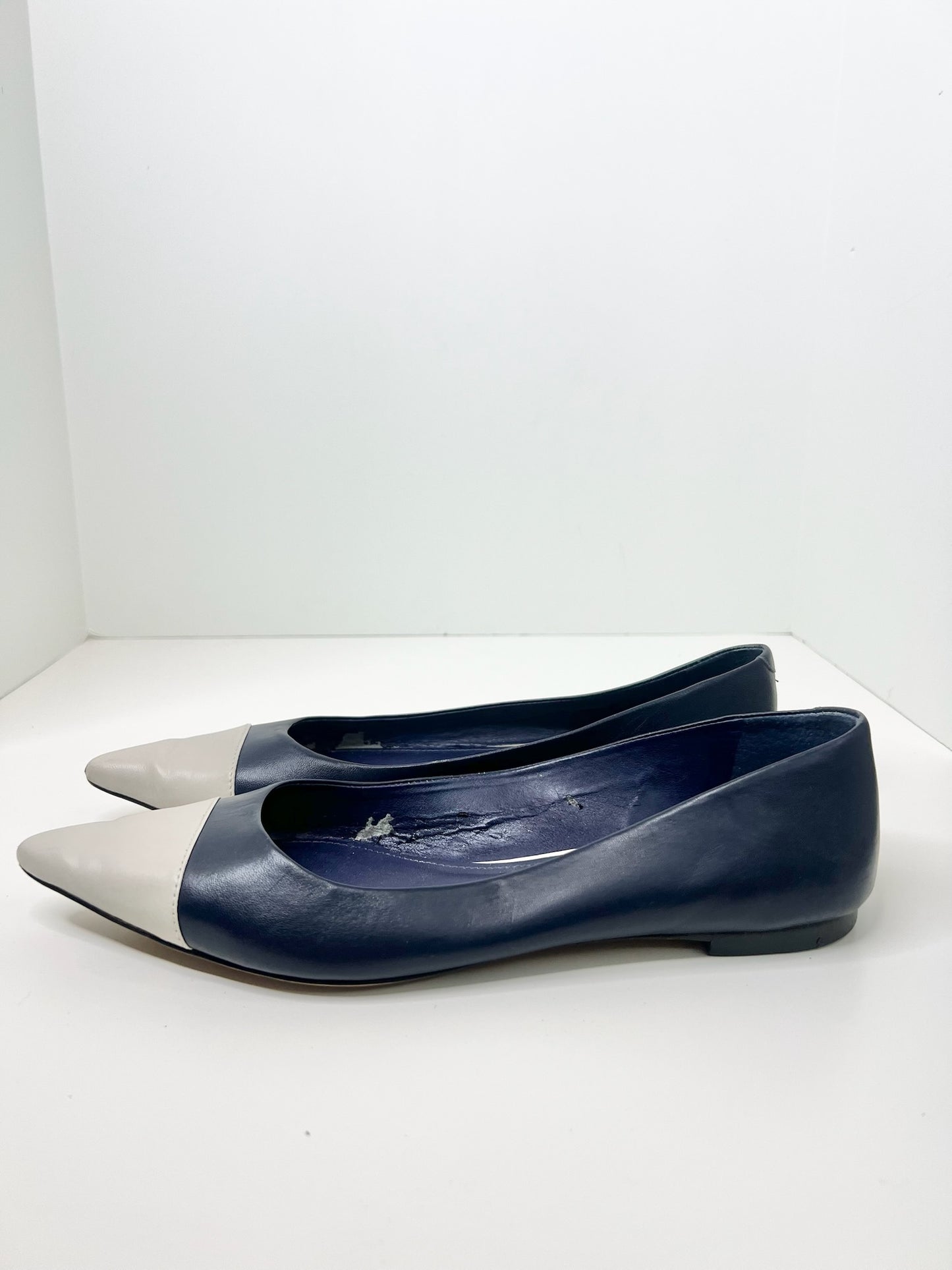 Arezzo Color-Block Ballet Flats, Size 40