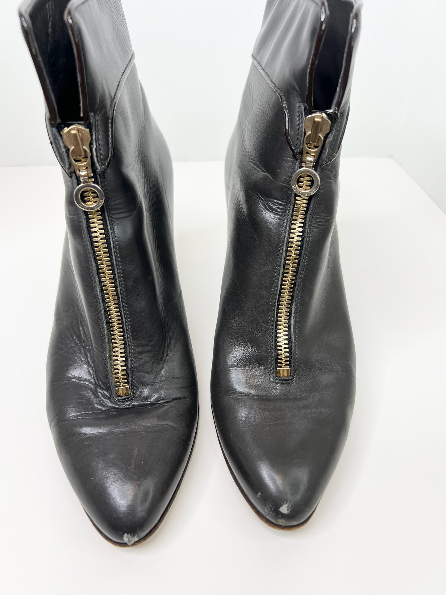 Hugo Boss Women's Brown Leather Boots, Size 39