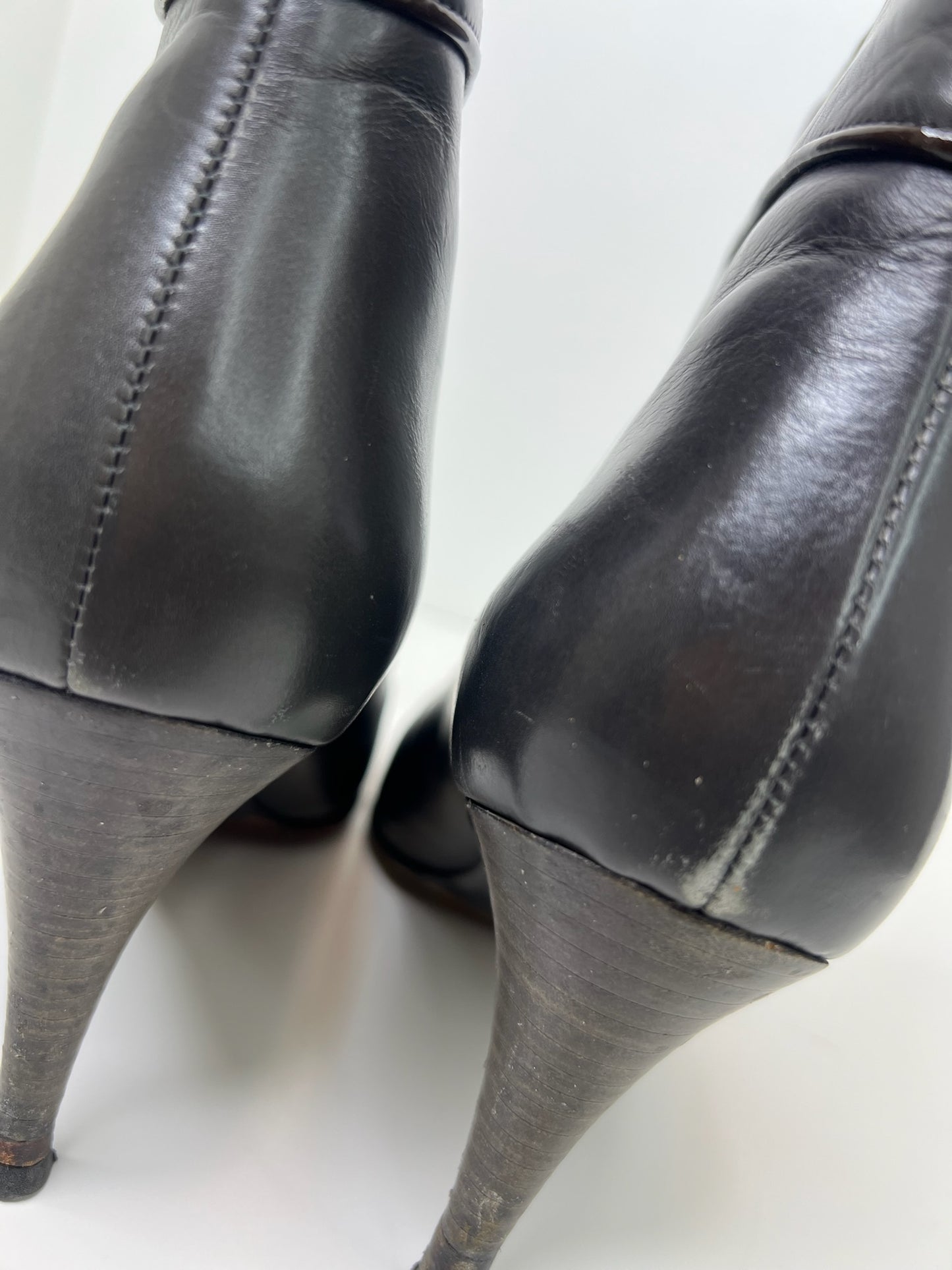 Hugo Boss Women's Brown Leather Boots, Size 39
