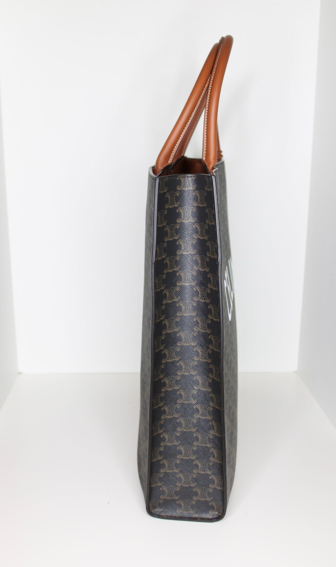 Celine Vertical Cabas Triomphe Large Tote in Tan