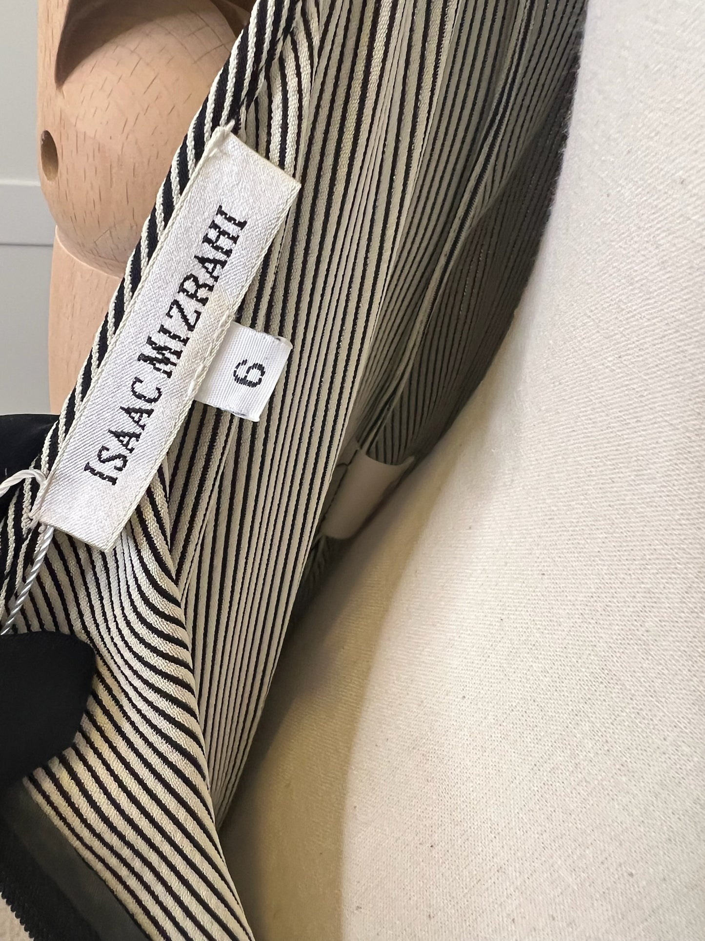 Isaac Mizrahi Black & White Stripe Midi Dress, Size 6