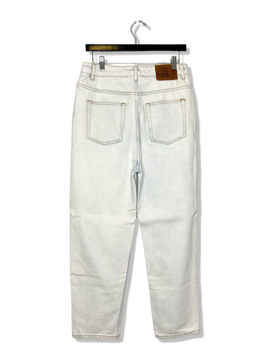 Sandro High-Rise Straight Leg Jeans, Size 40