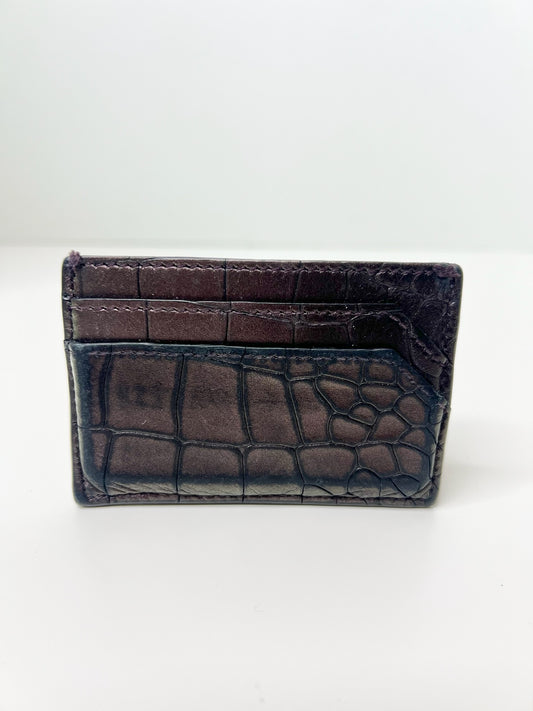Jimmy Choo Leather Embossed Card Case