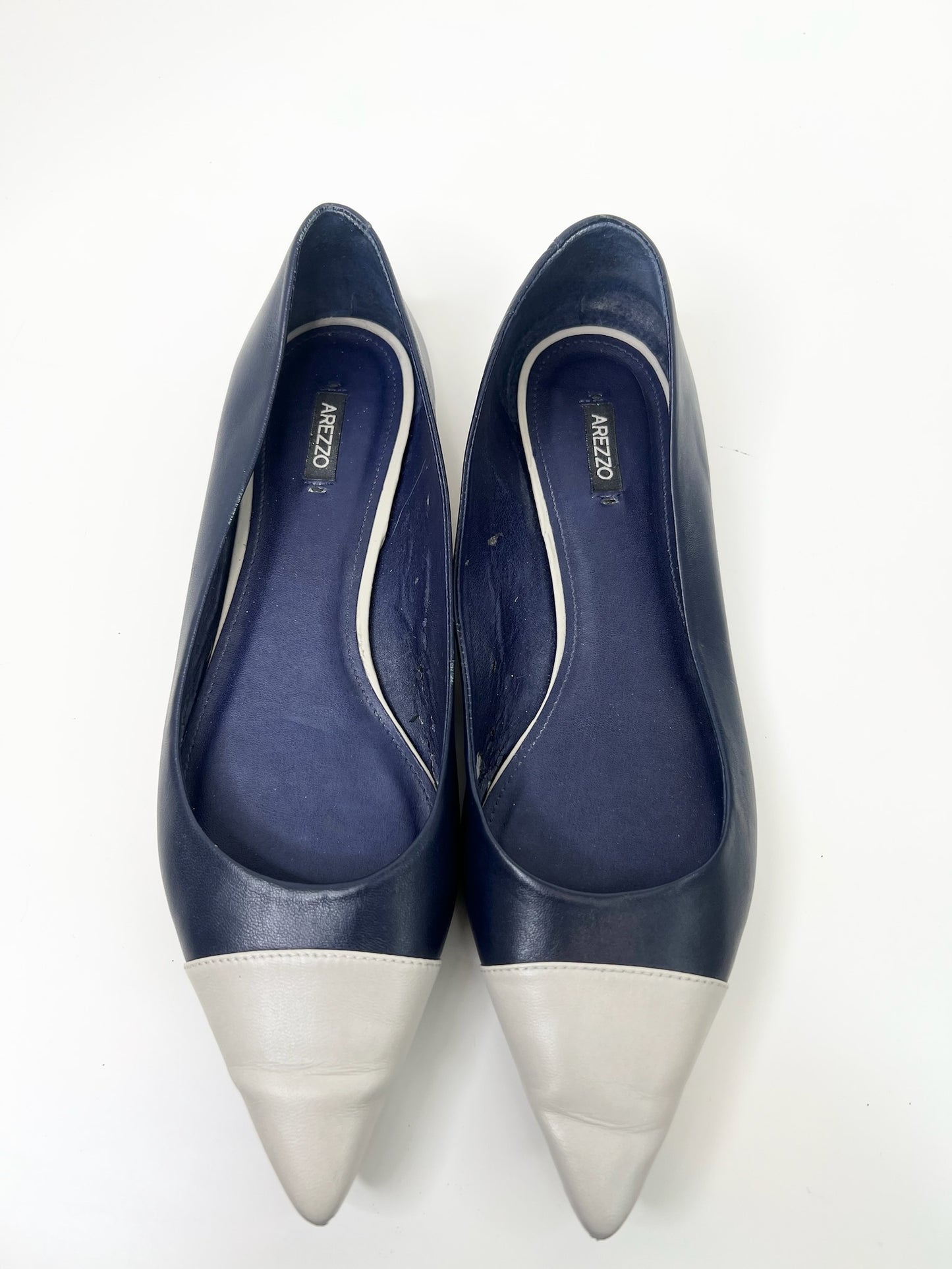 Arezzo Color-Block Ballet Flats, Size 40