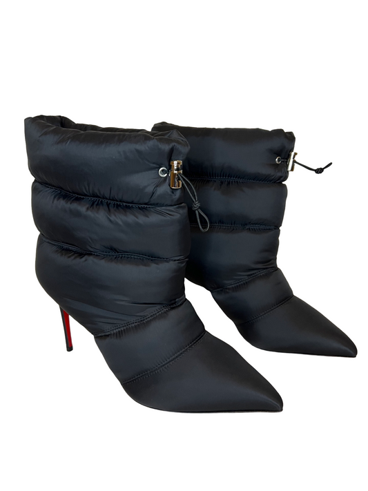 Christian Louboutin Nylon Astro Pointue Padded 85 Ankle Boot, Size 38