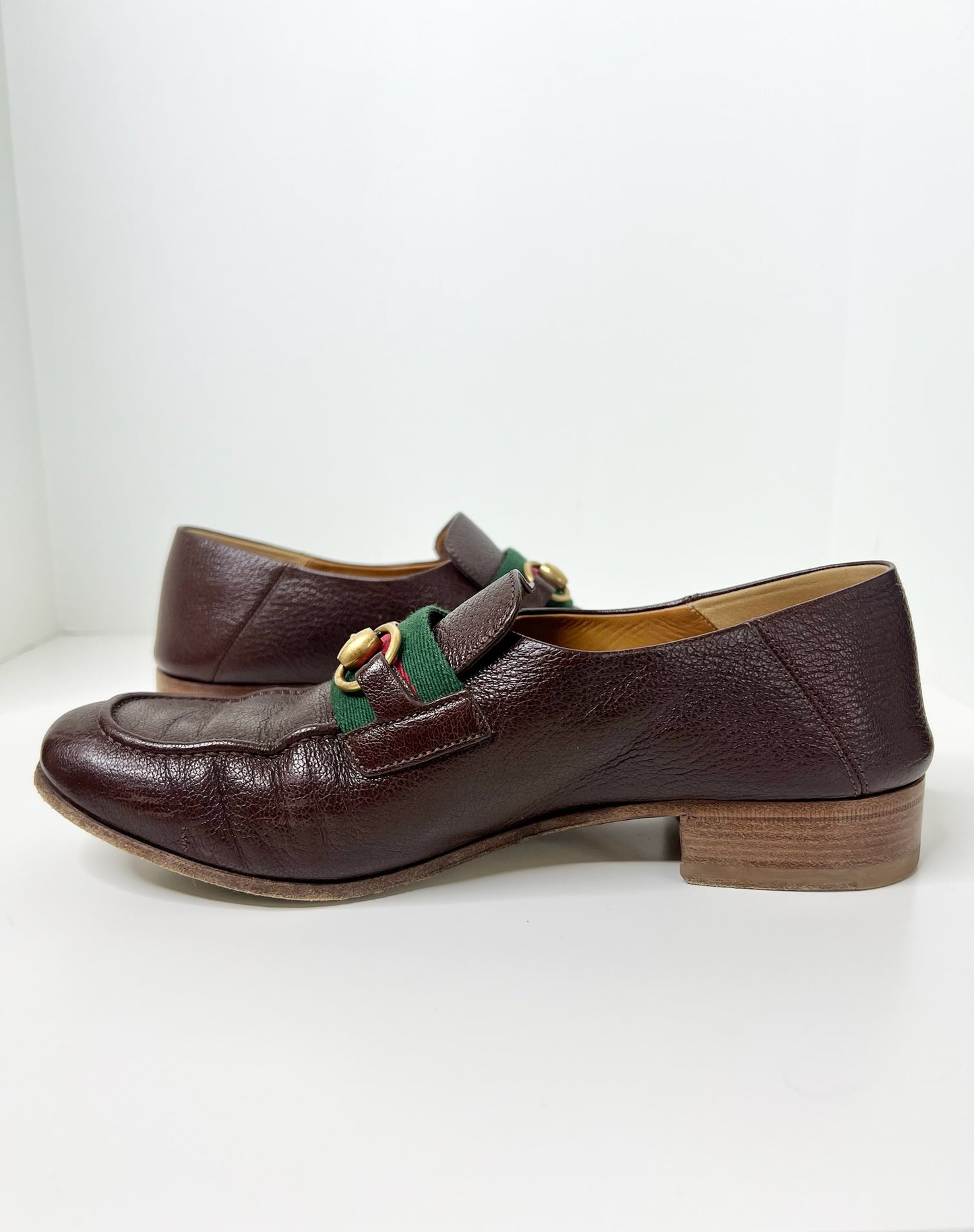 Gucci Havely Brown Leather Loafers, Size 7