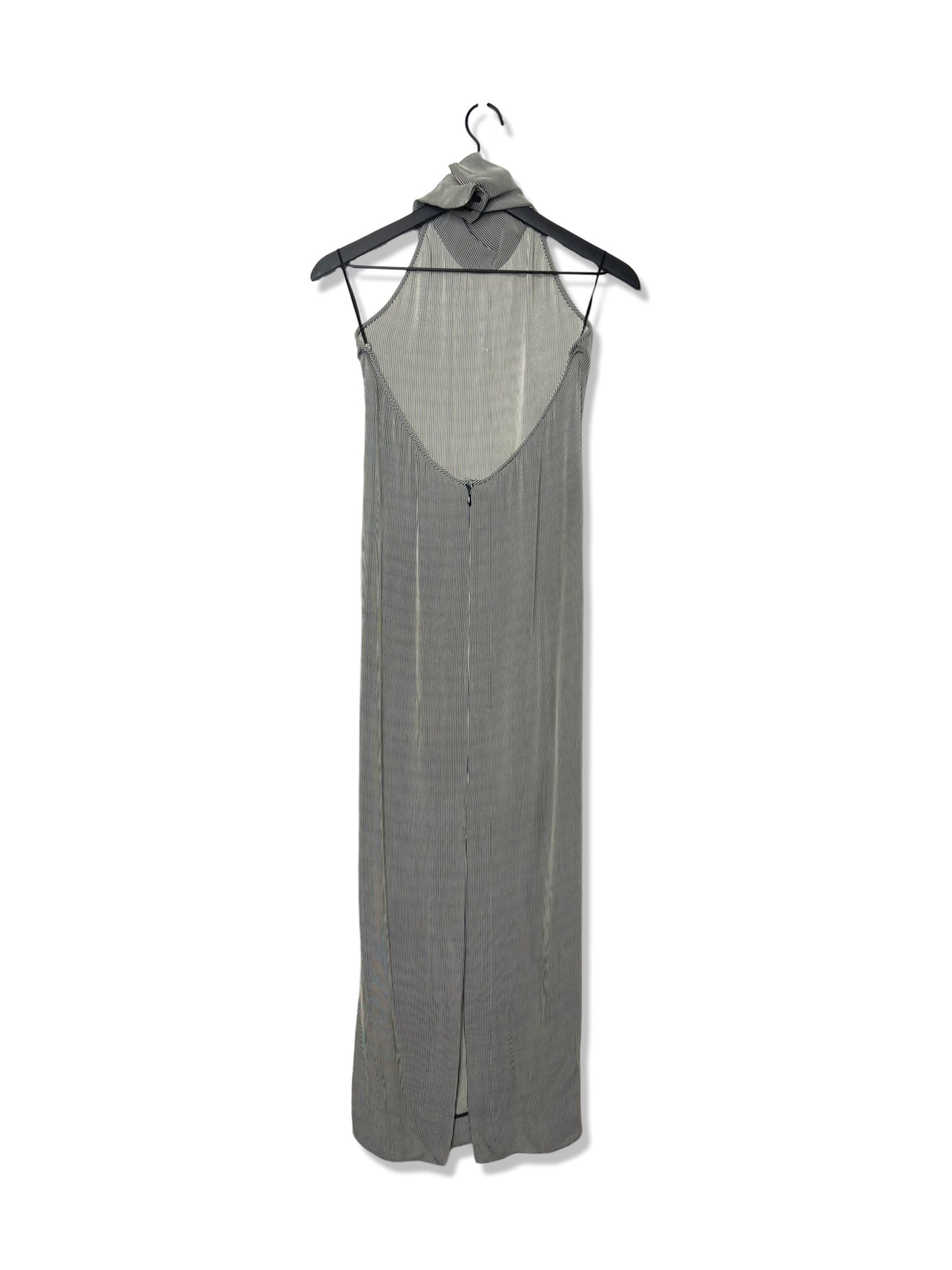 Isaac Mizrahi Black & White Stripe Midi Dress, Size 6