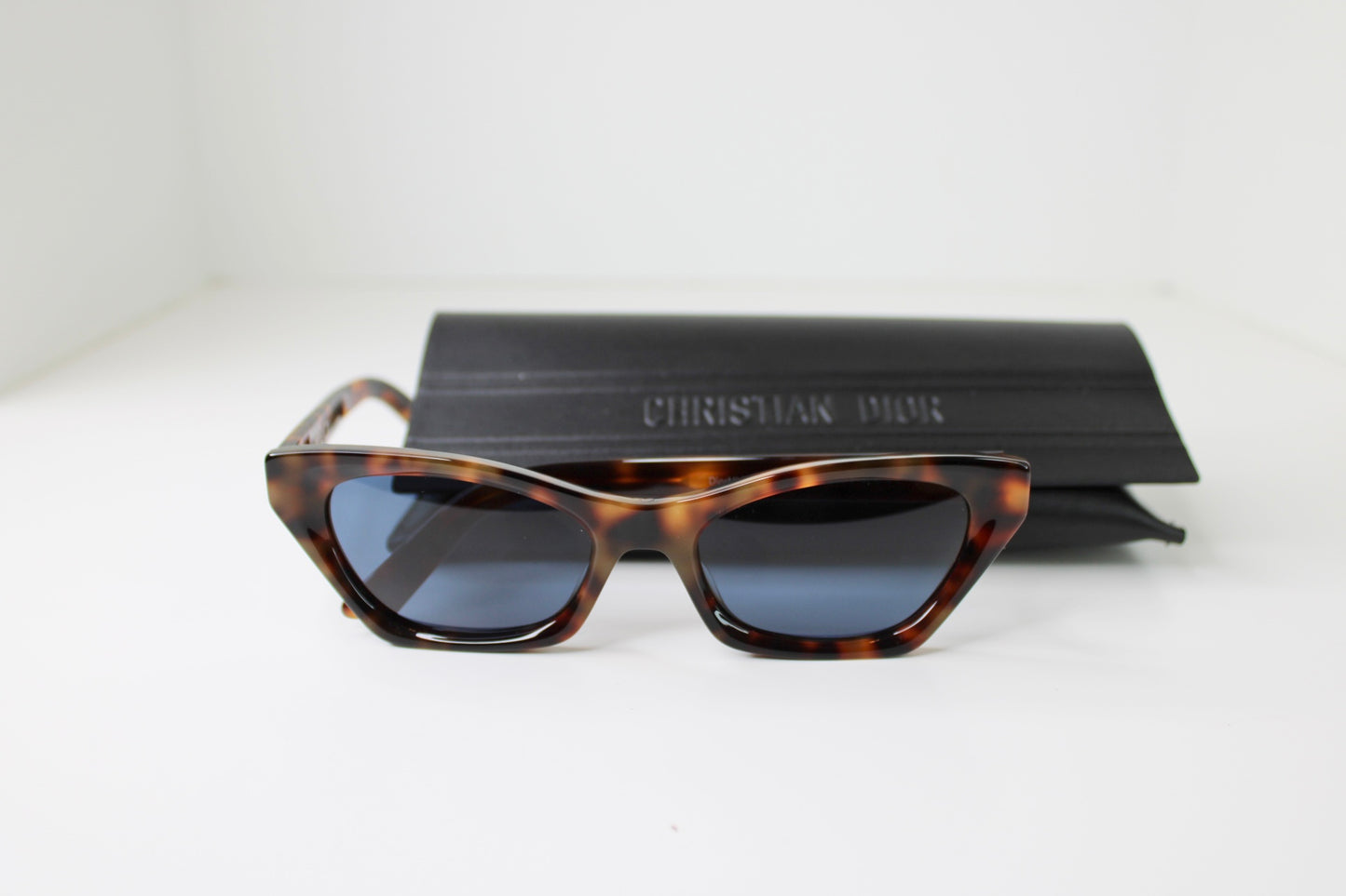 Dior Sunglasses in Havana w/ Blue Lenses