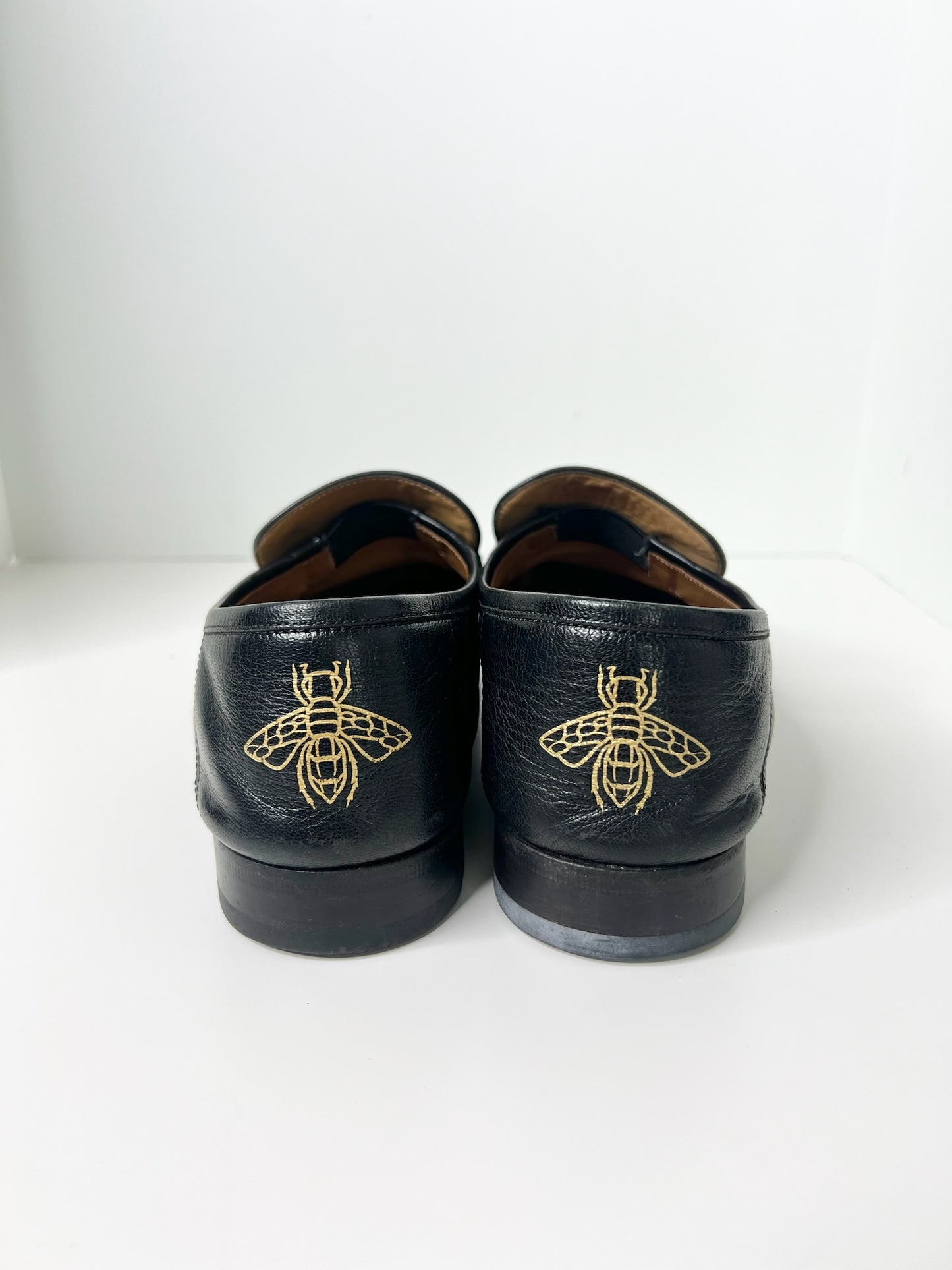 Gucci Horsebit Accent Black Dress Loafers, Size 7