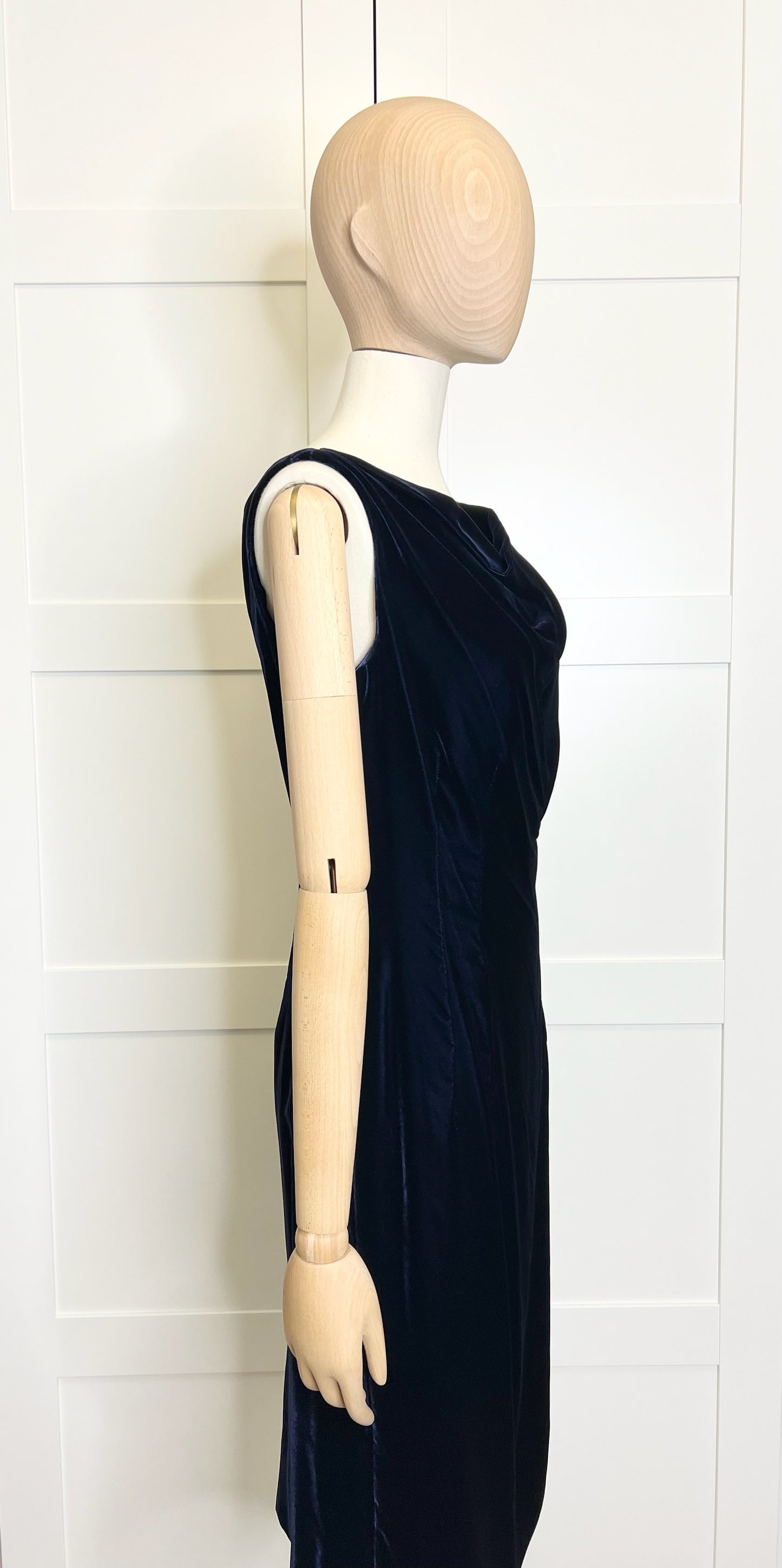 Alexander McQueen Velvet Sheath Dress, Size 42