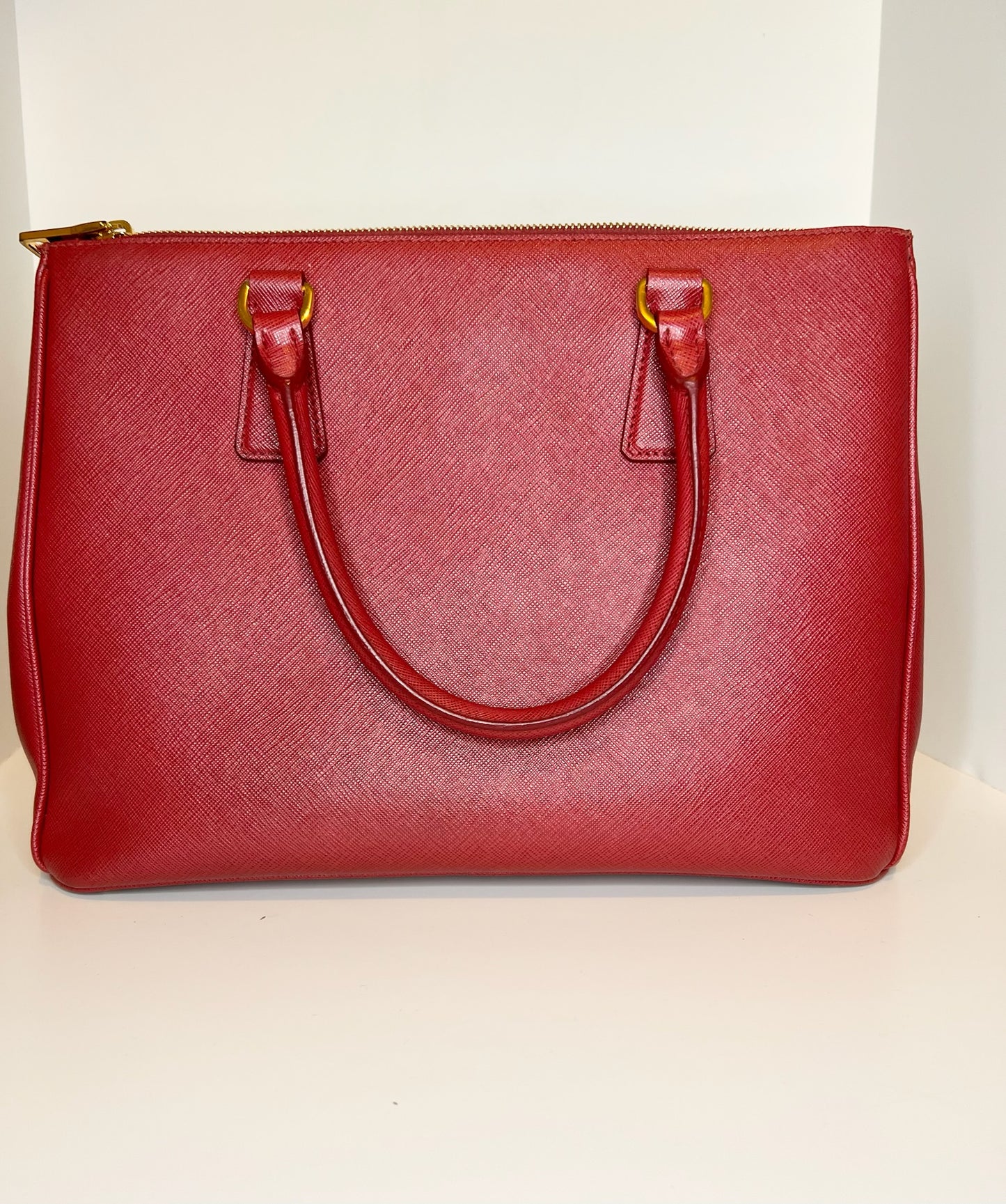 Prada Saffiano Lux Leather Galleria Double Zip Large