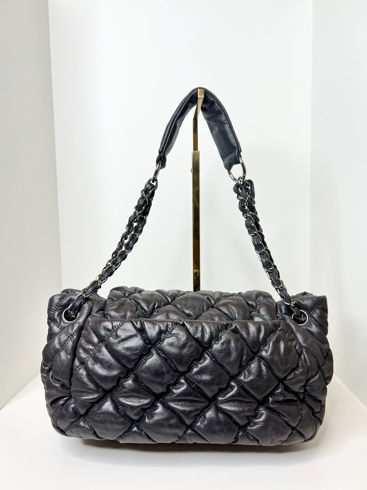 Chanel Bubble Quilt Accordion Flap Bag