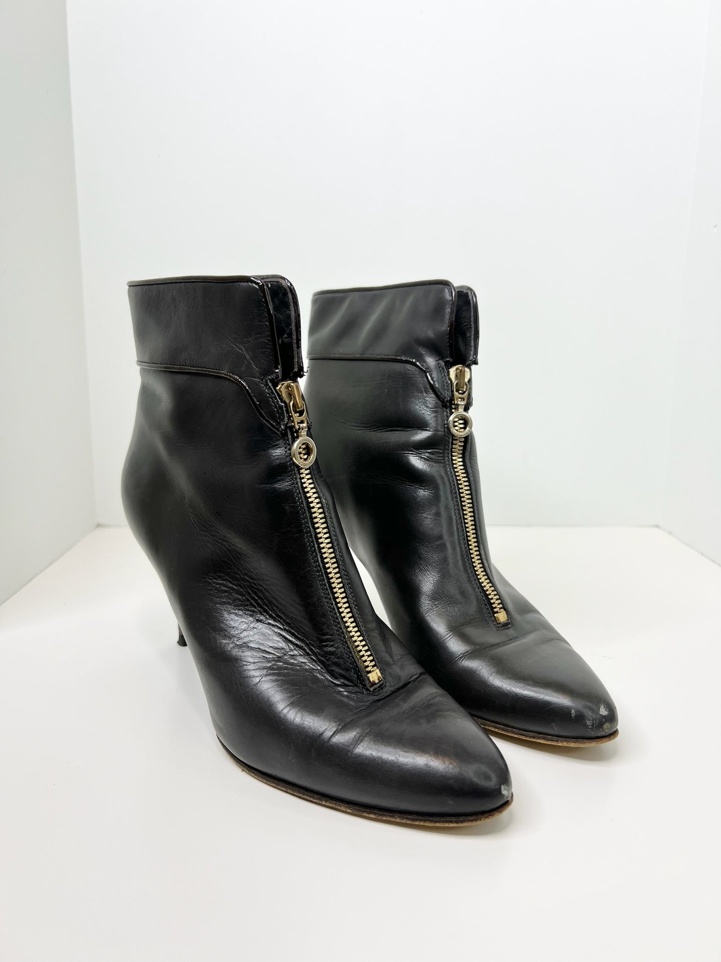 Hugo Boss Women's Brown Leather Boots, Size 39