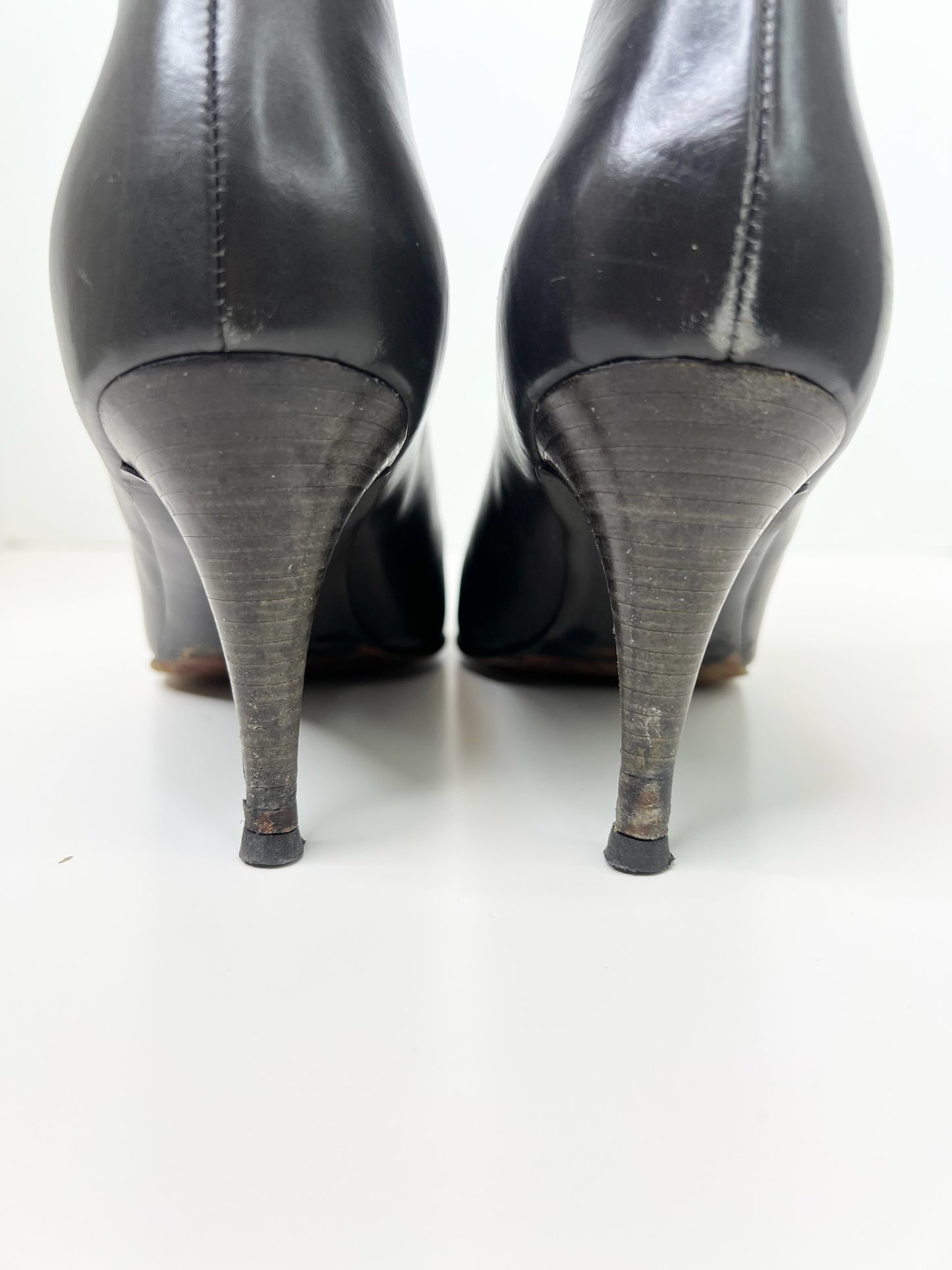 Hugo Boss Women's Brown Leather Boots, Size 39