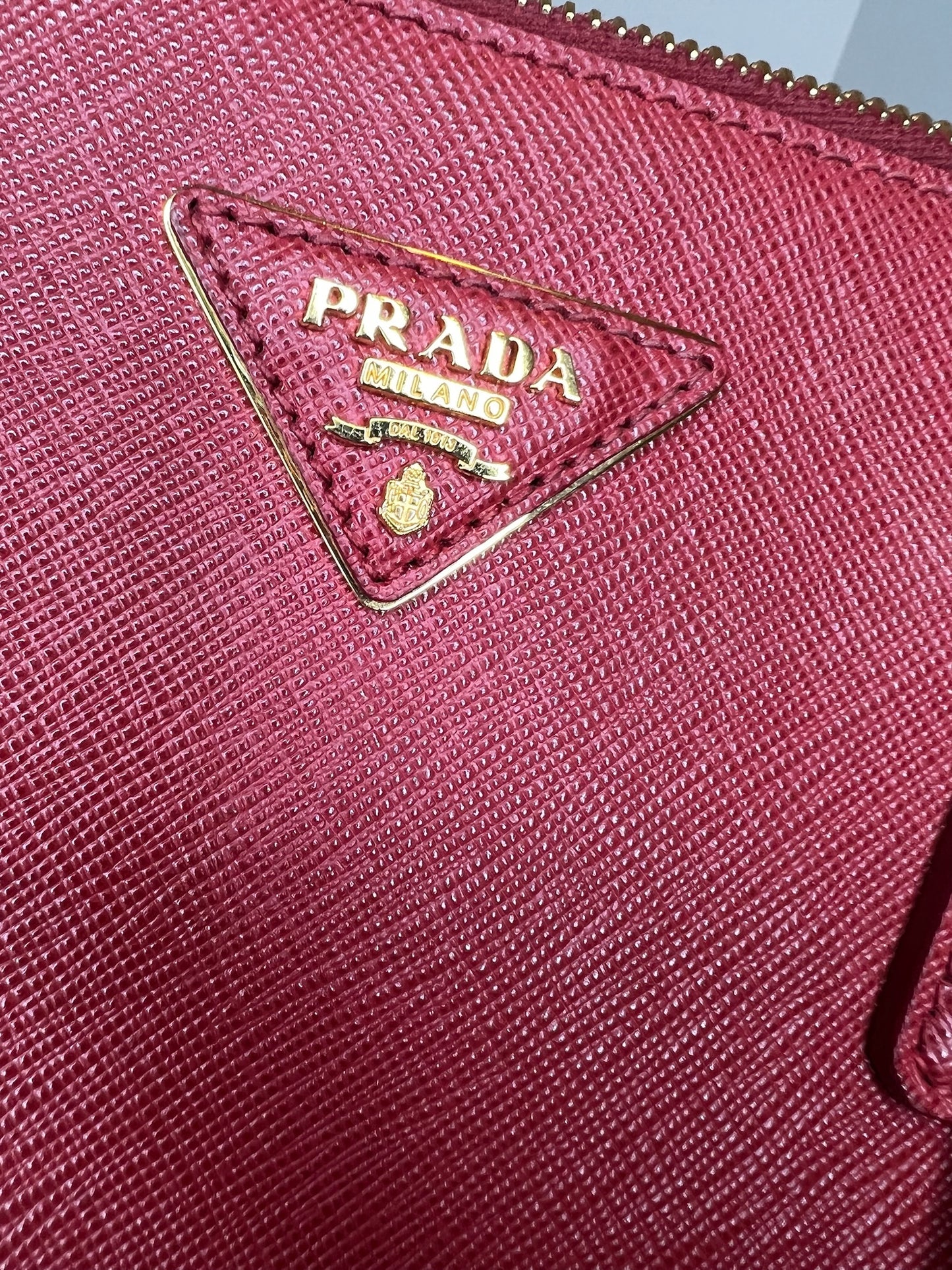 Prada Saffiano Lux Leather Galleria Double Zip Large