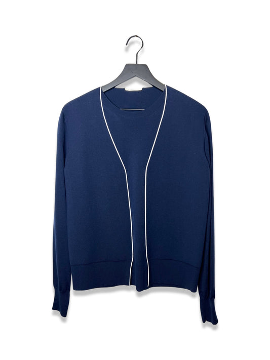 Celine Navy Crew Neck Sweater, Size M