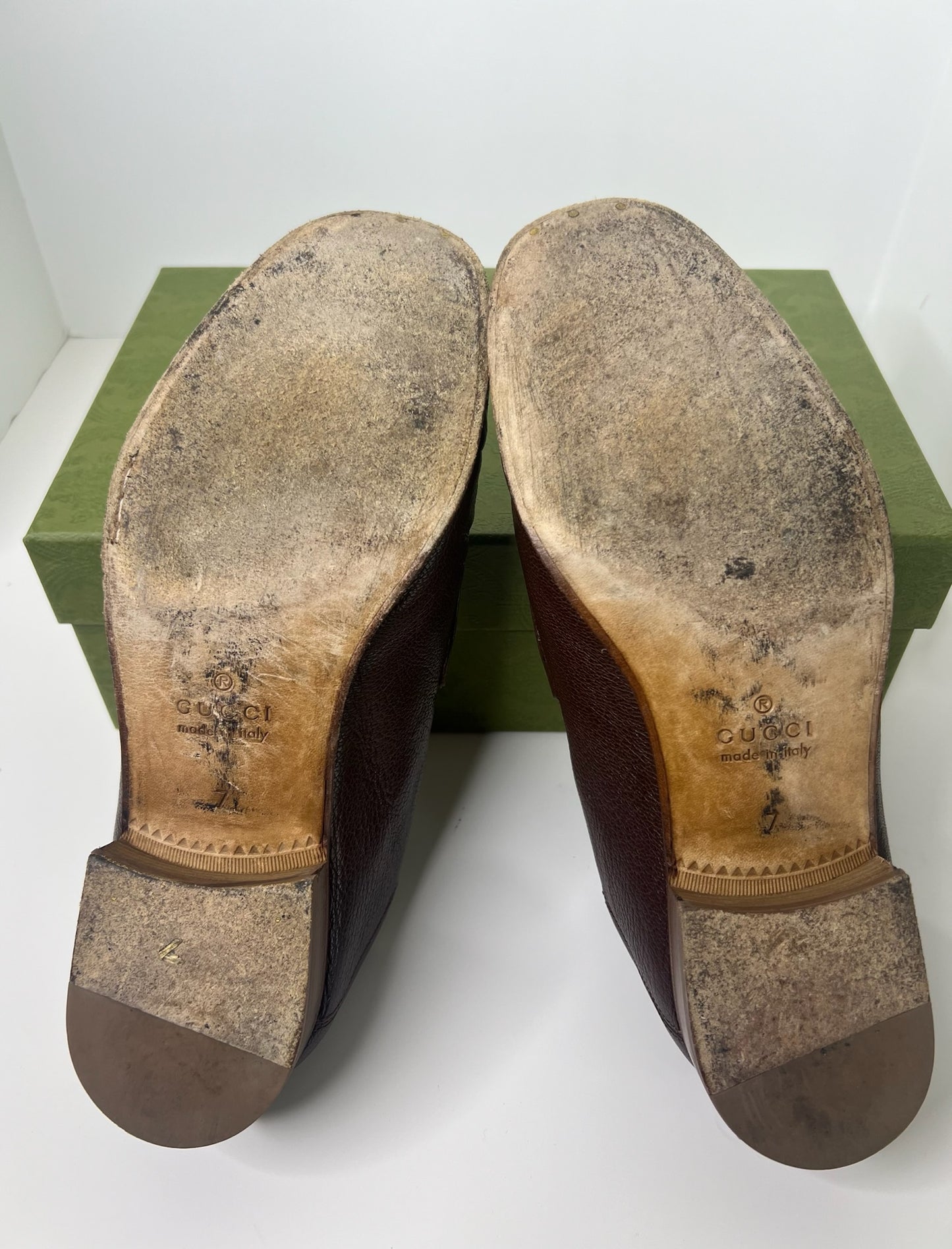 Gucci Havely Brown Leather Loafers, Size 7