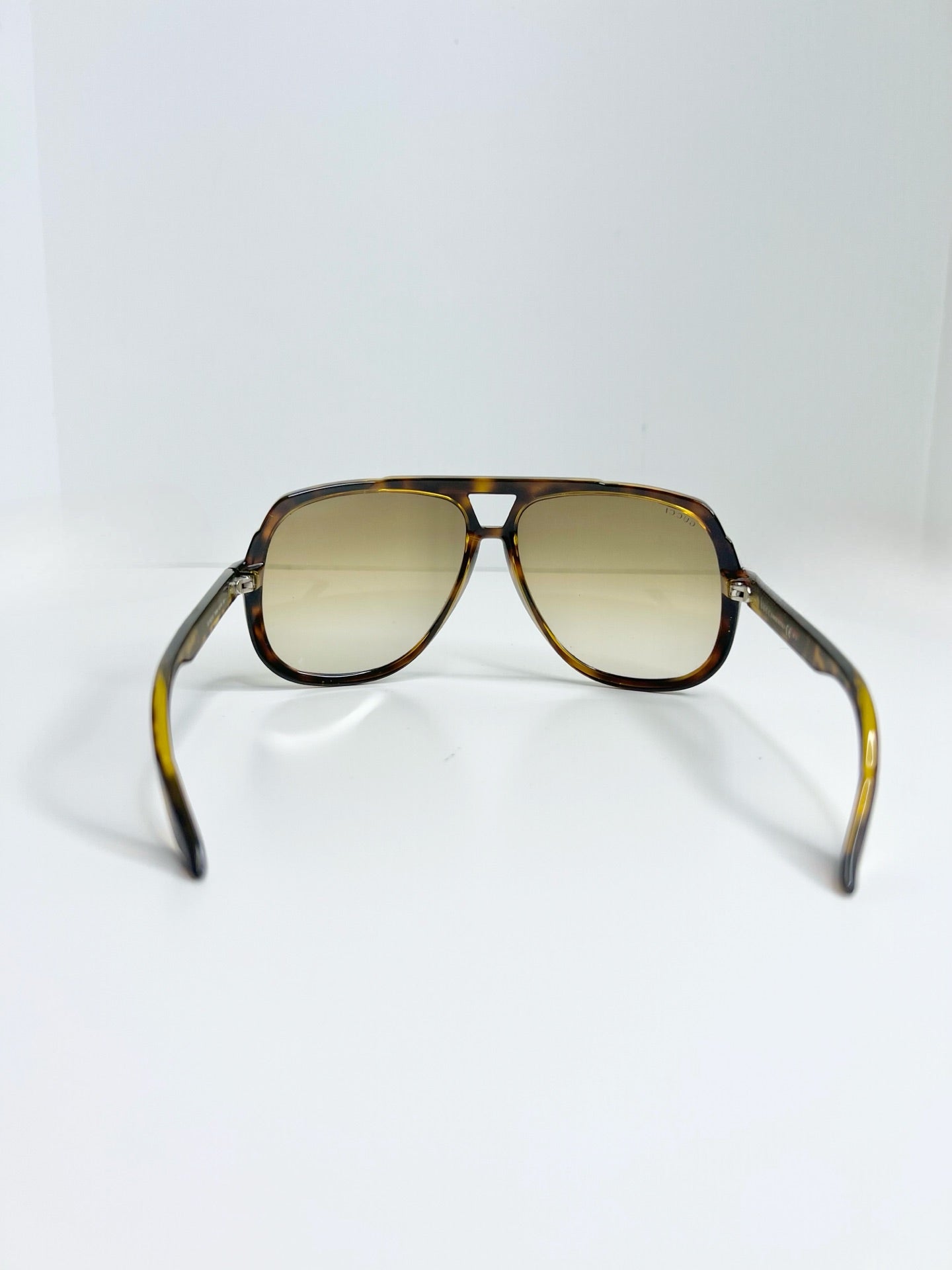 Gucci 1622 Tortoise Brown Aviator Frame Sunglasses