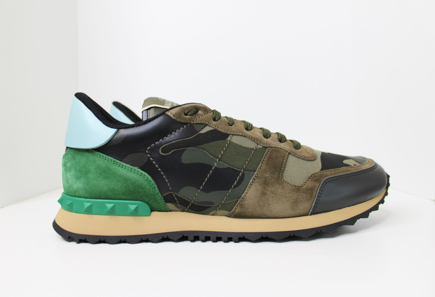 NWT! Valentino Garavani Men's Rockrunner Camouflage Sneaker, Size 45
