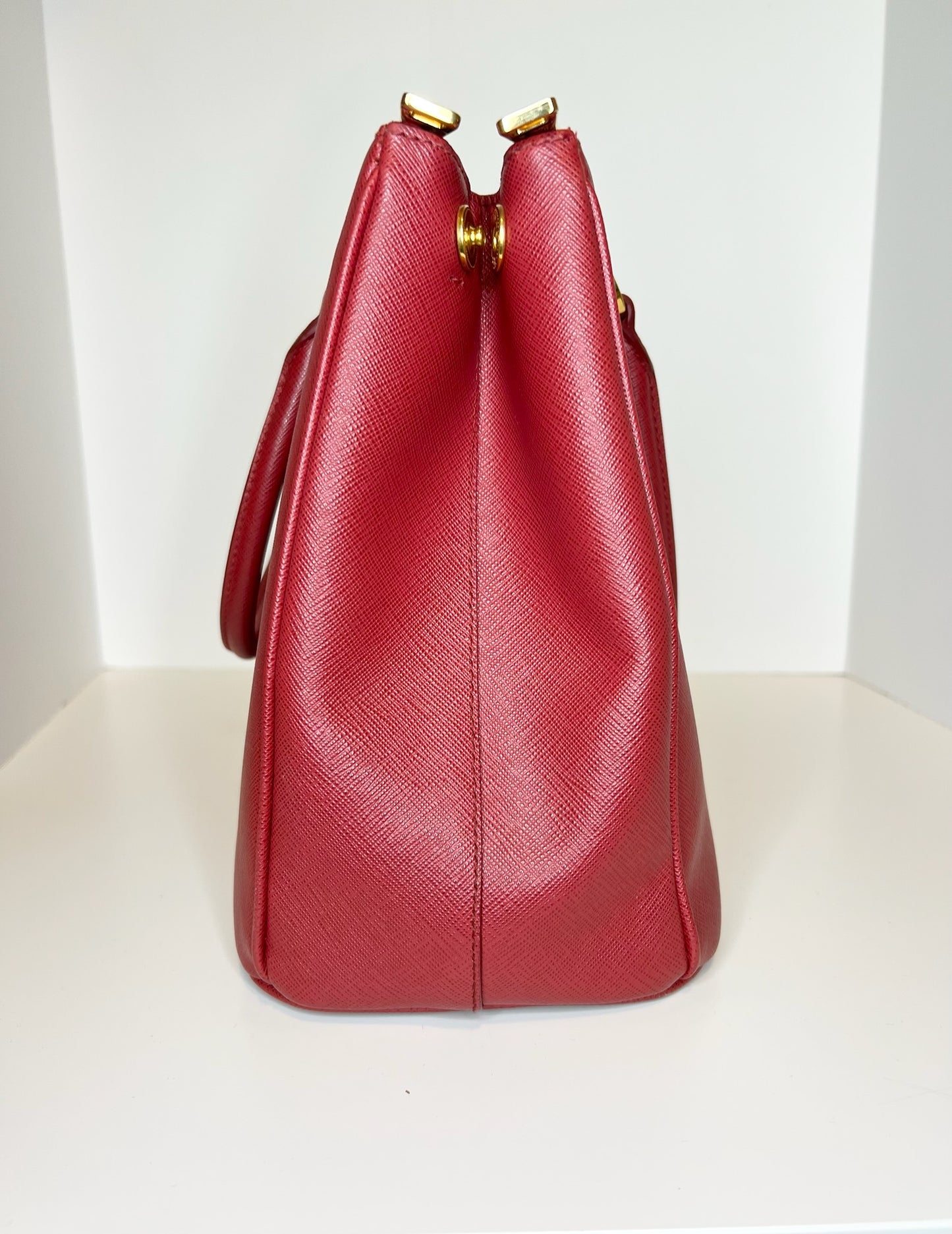 Prada Saffiano Lux Leather Galleria Double Zip Large