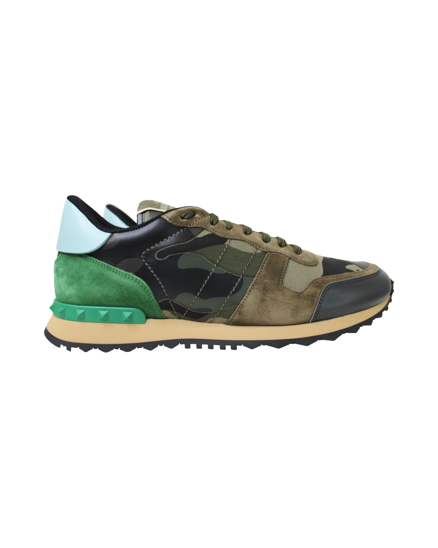 NWT! Valentino Garavani Men's Rockrunner Camouflage Sneaker, Size 45