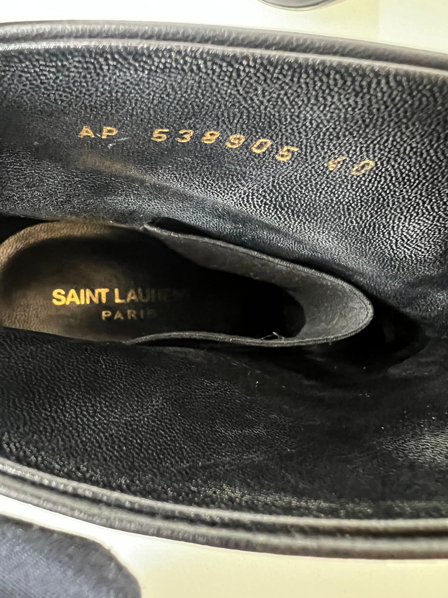 Saint Laurent Pierre Star-Embellished 95 Leather Boots, Size 40