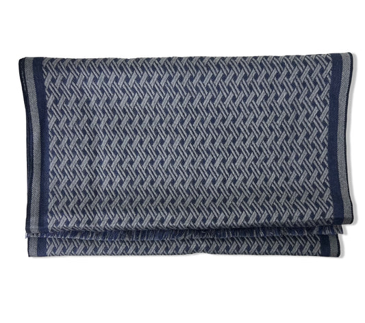 Ike Behar Blue and Gray Scarf