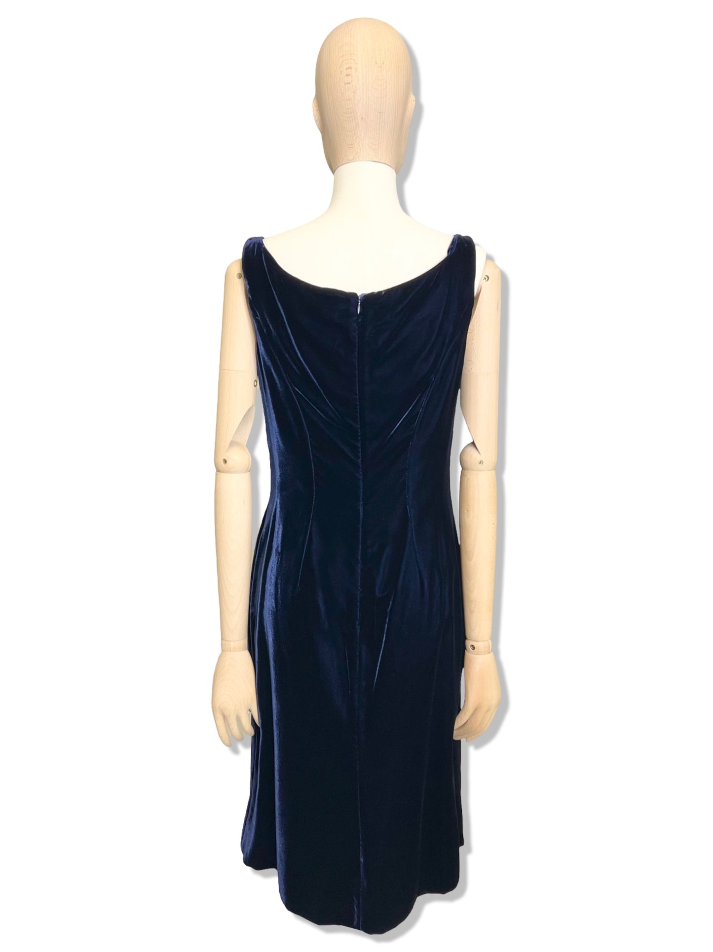 Alexander McQueen Velvet Sheath Dress, Size 42