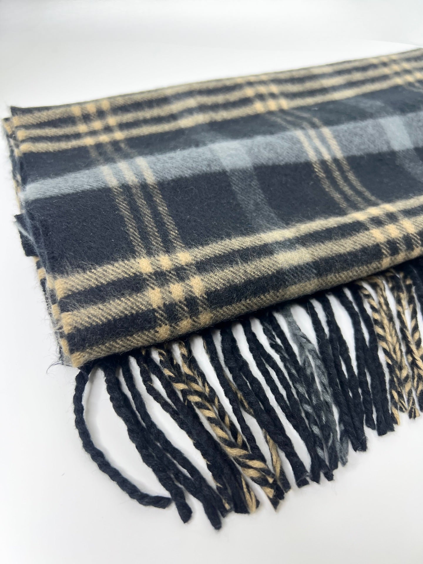 100% Cashmere Plaid Scarf