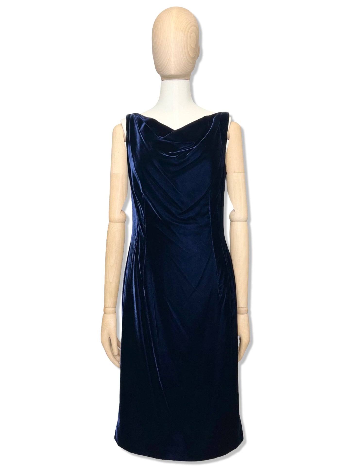 Alexander McQueen Velvet Sheath Dress, Size 42