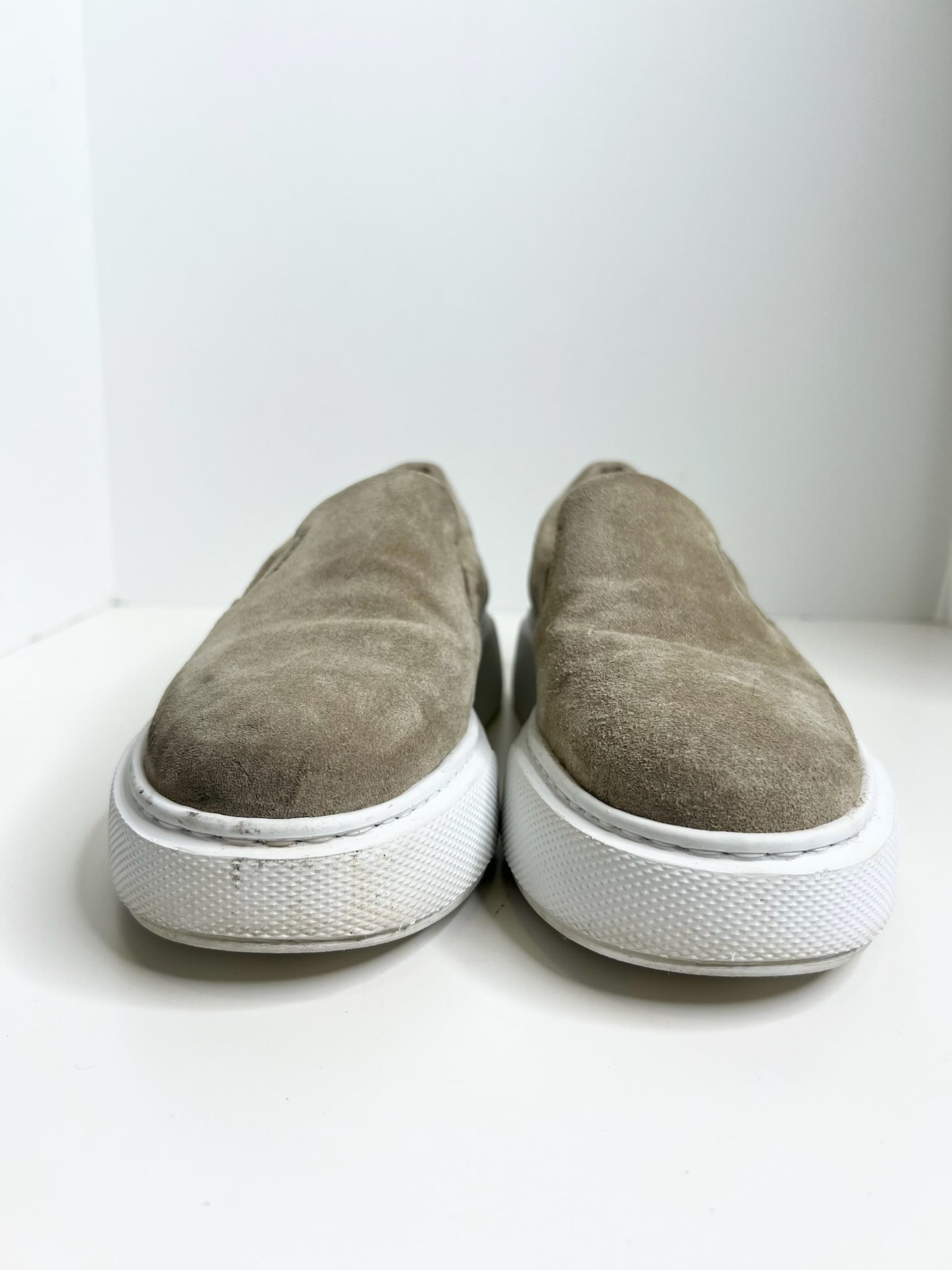 Prada Suede Slip-On Sneakers, Size 38