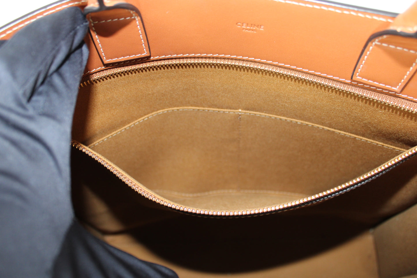Celine Vertical Cabas Triomphe Large Tote in Tan