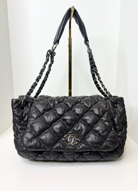 Chanel Bubble Quilt Accordion Flap Bag