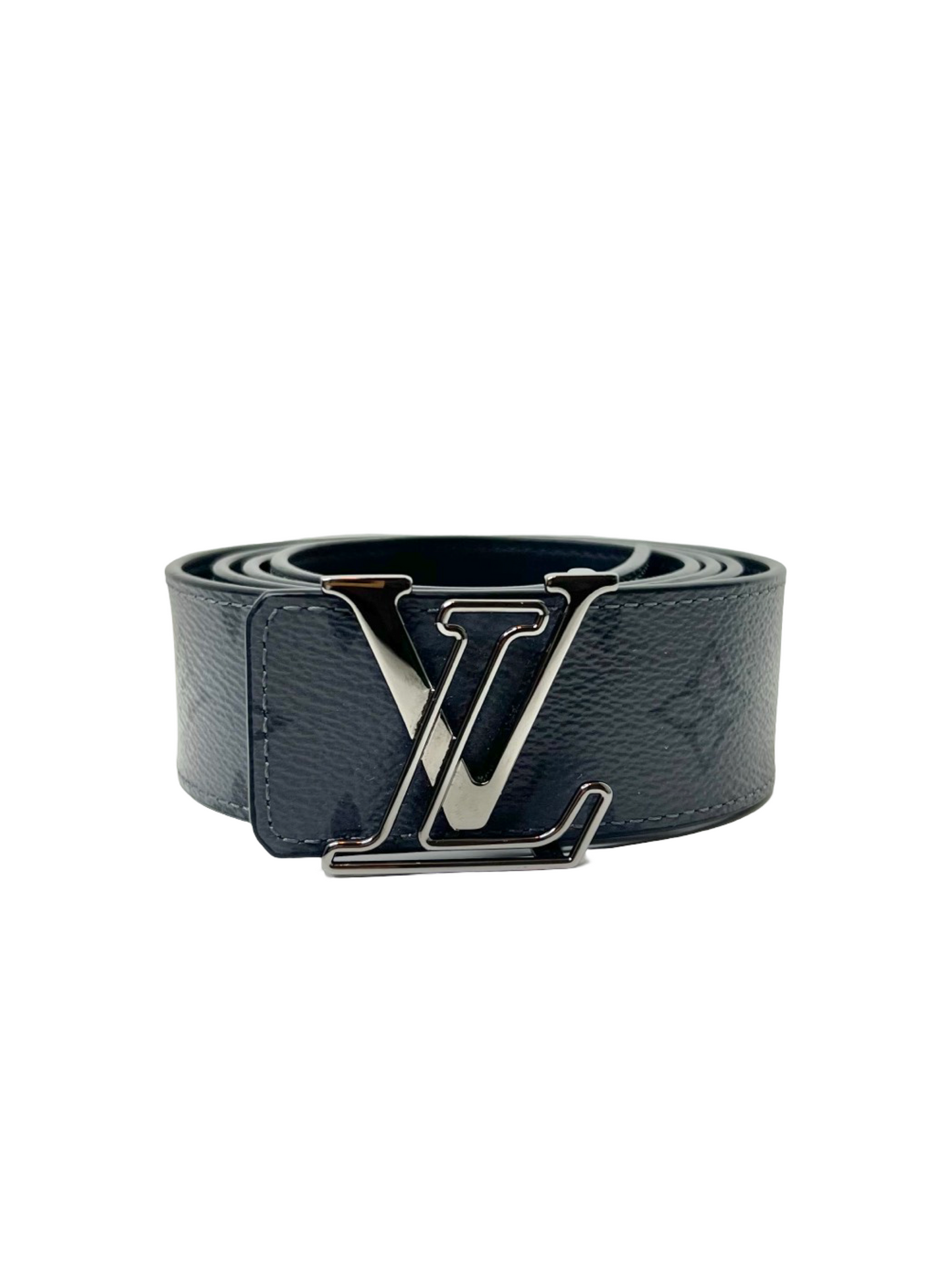 LV Initiales 40mm Reversible Belt Black & Gray, Size 110