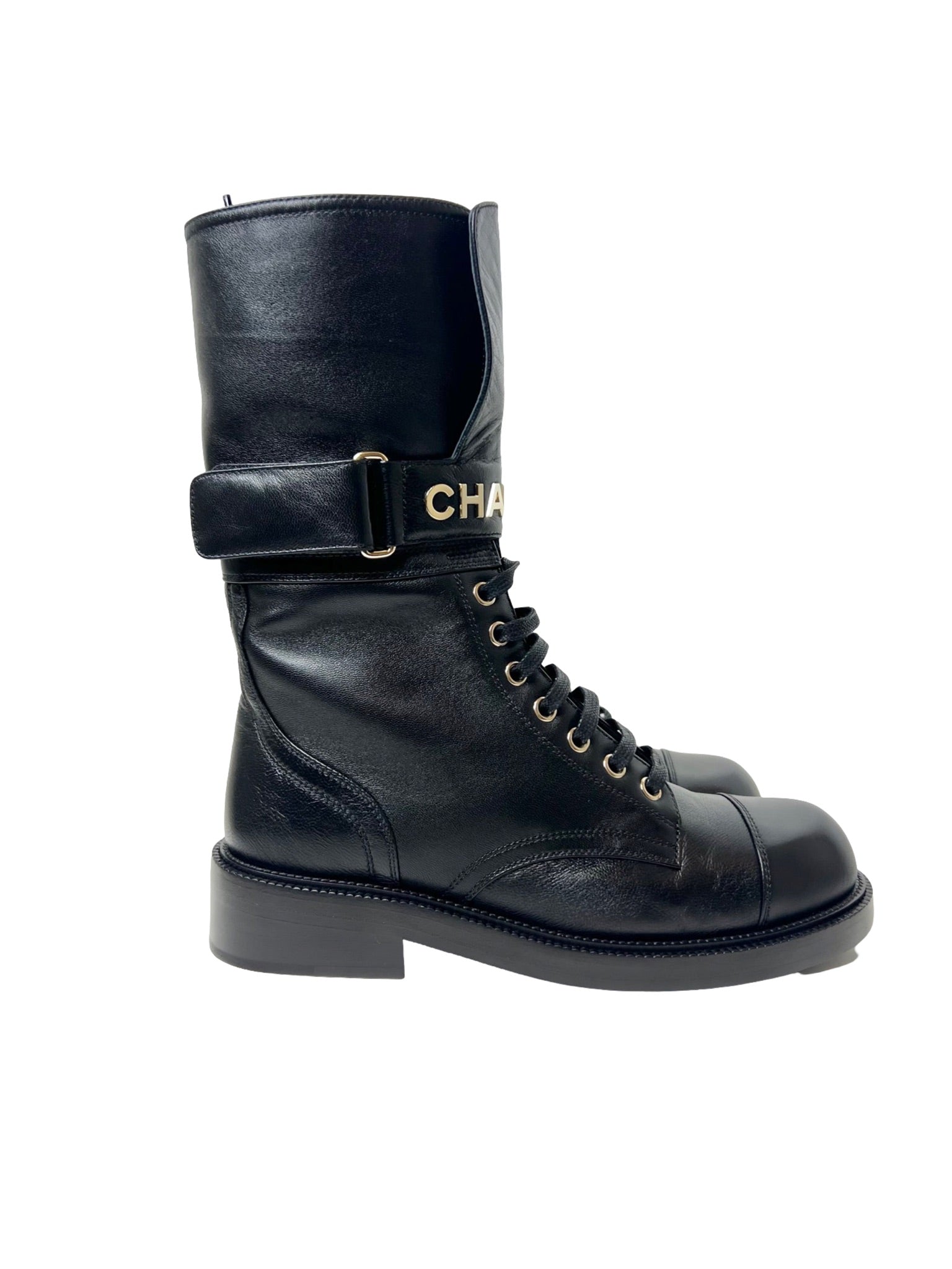 Chanel boots gold online