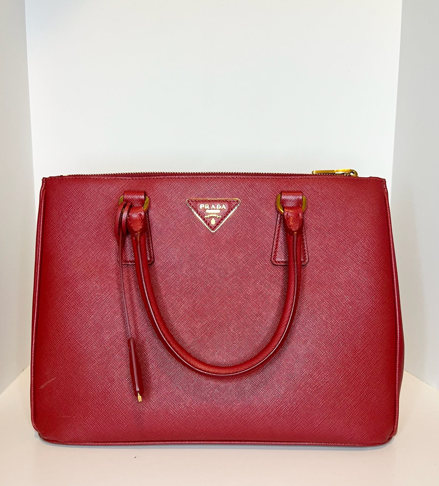 Prada Saffiano Lux Leather Galleria Double Zip Large