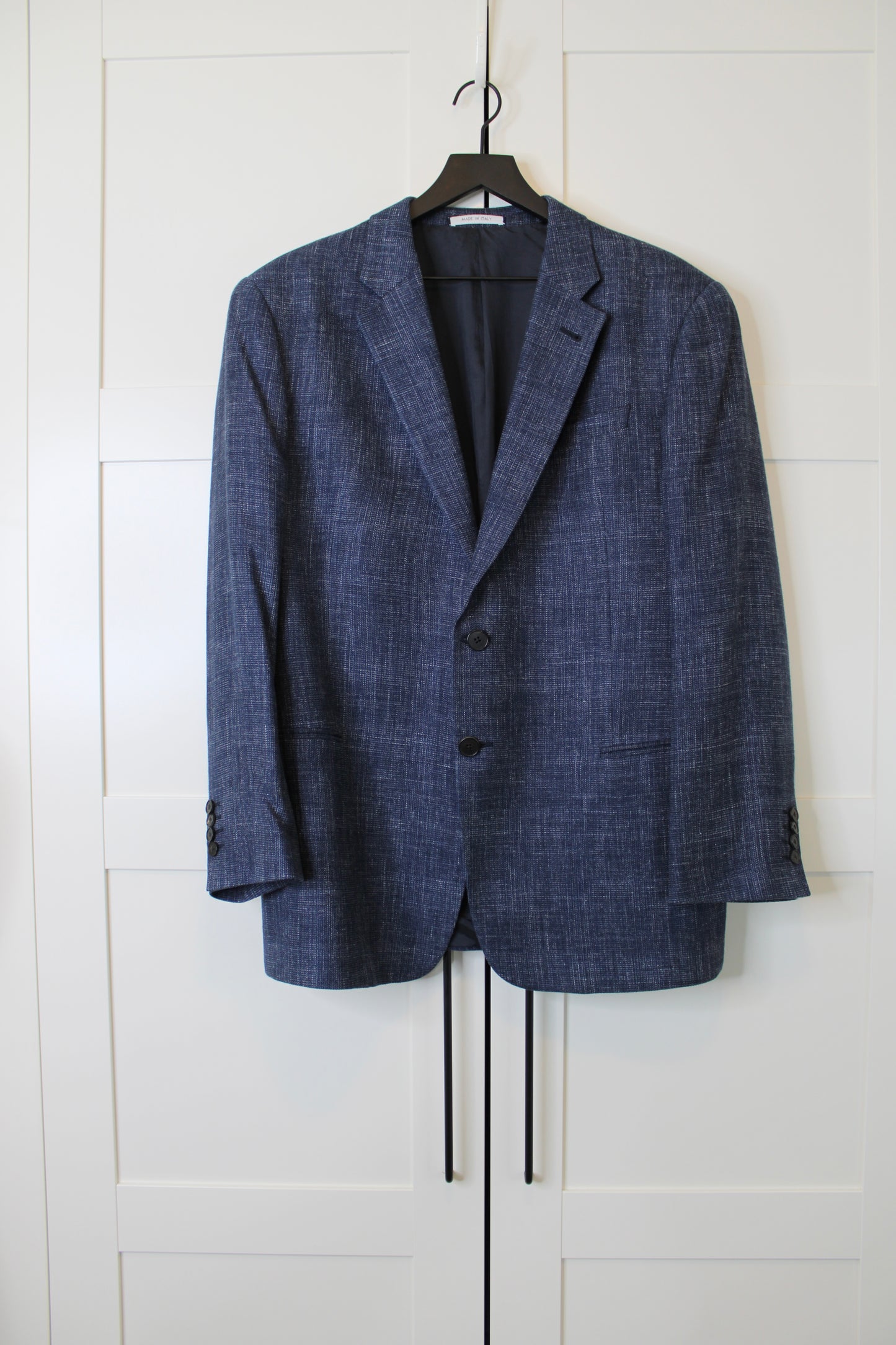 Armani Collezioni Blue Wool Suit Jacket, Size 44R
