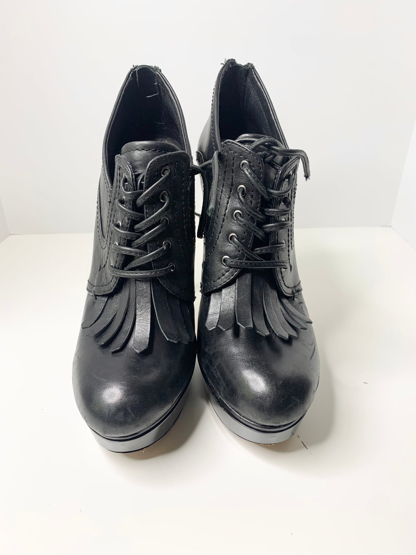 House of Harlow Nelly Kitty Lace Up Booties, Size 40