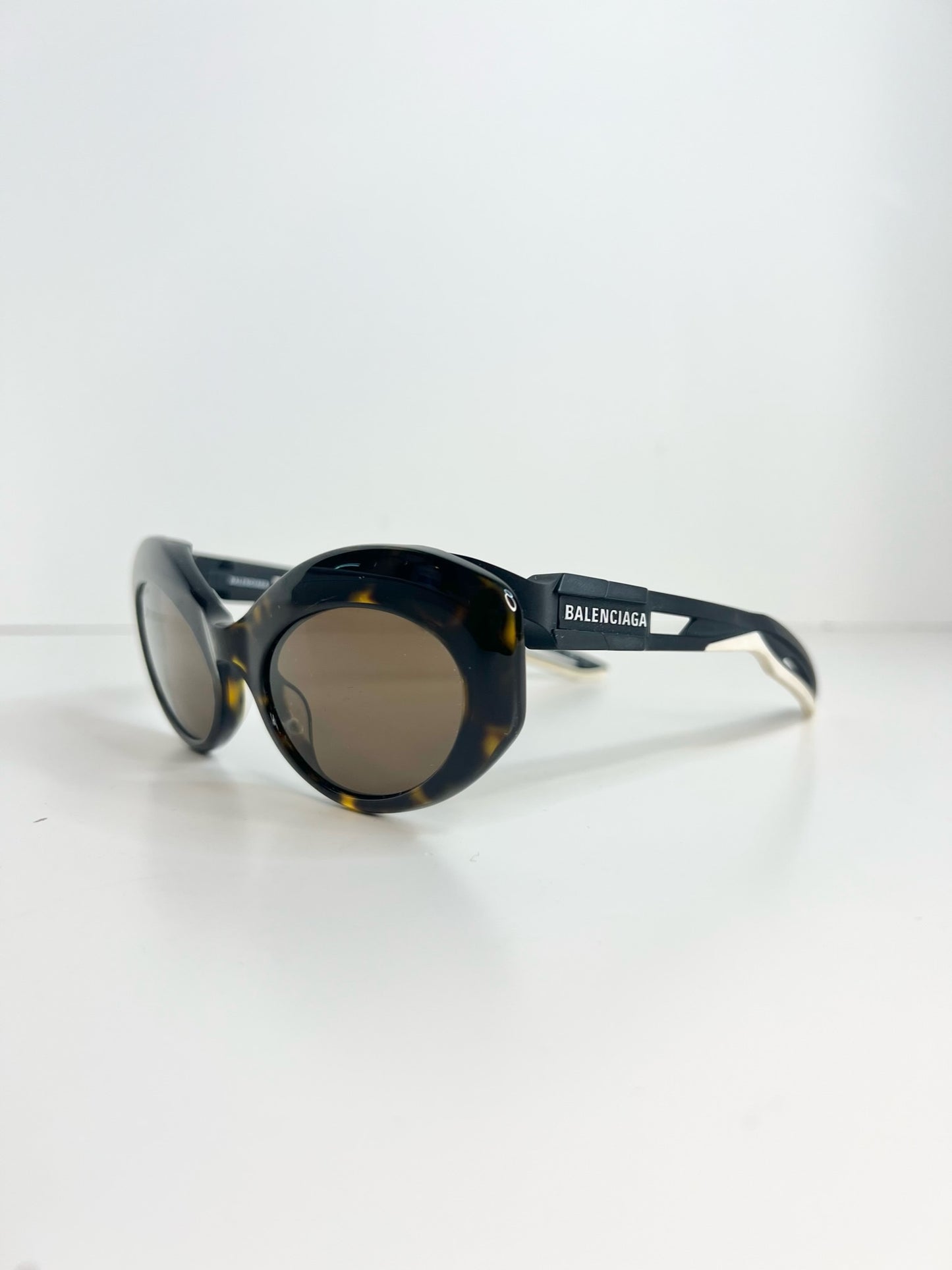 Balenciaga Extreme Sunglasses Women’s Havana Black/Brown Lenses 55mm