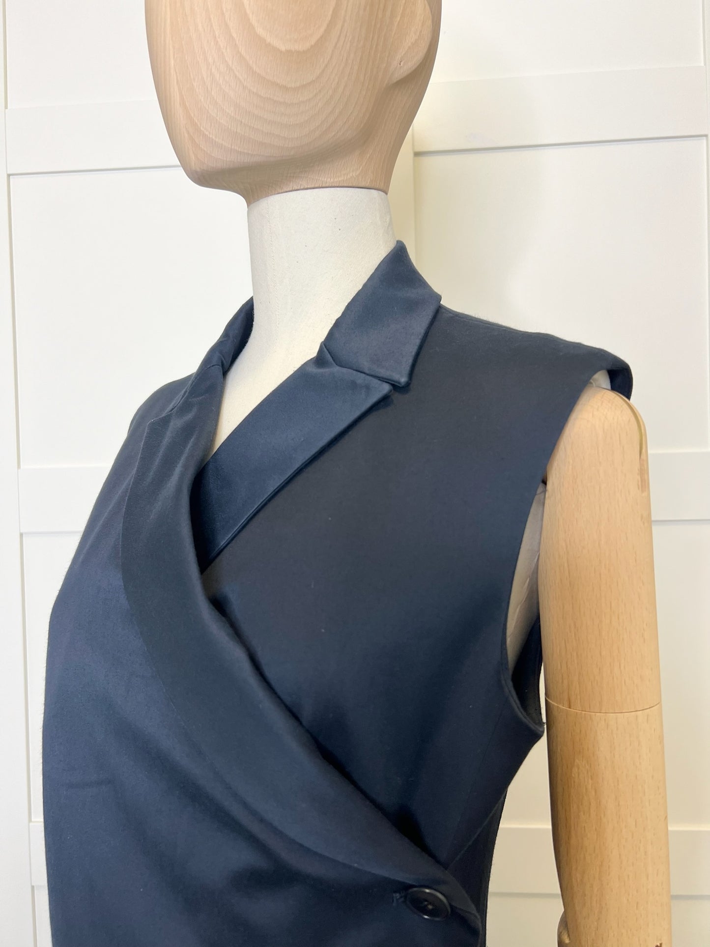 Calvin Klein Collection Navy Wrap Vest 2-Piece Suit, Vest and Pants