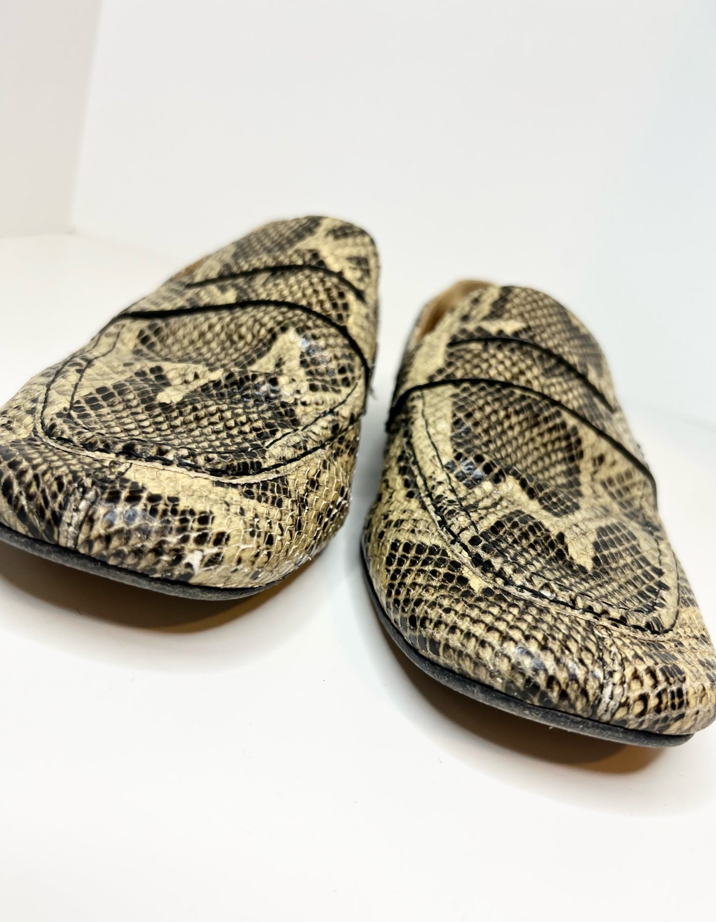 Isabel Marant Snakeskin Effect Loafer, Size 39