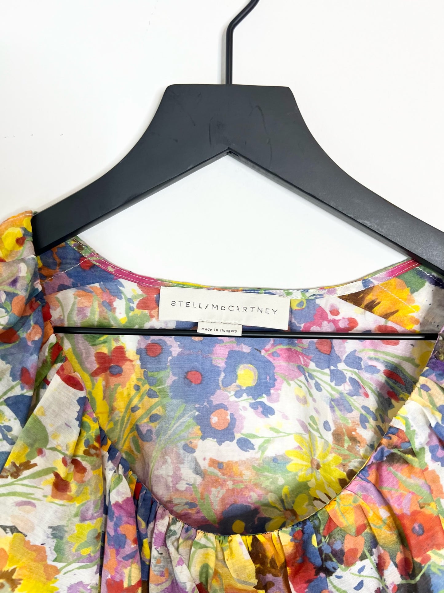 Stella McCartney Floral Seta Silk Dress, Size 38