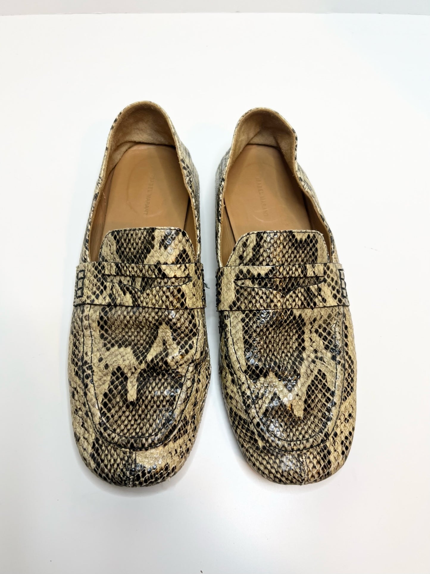 Isabel Marant Snakeskin Effect Loafer, Size 39