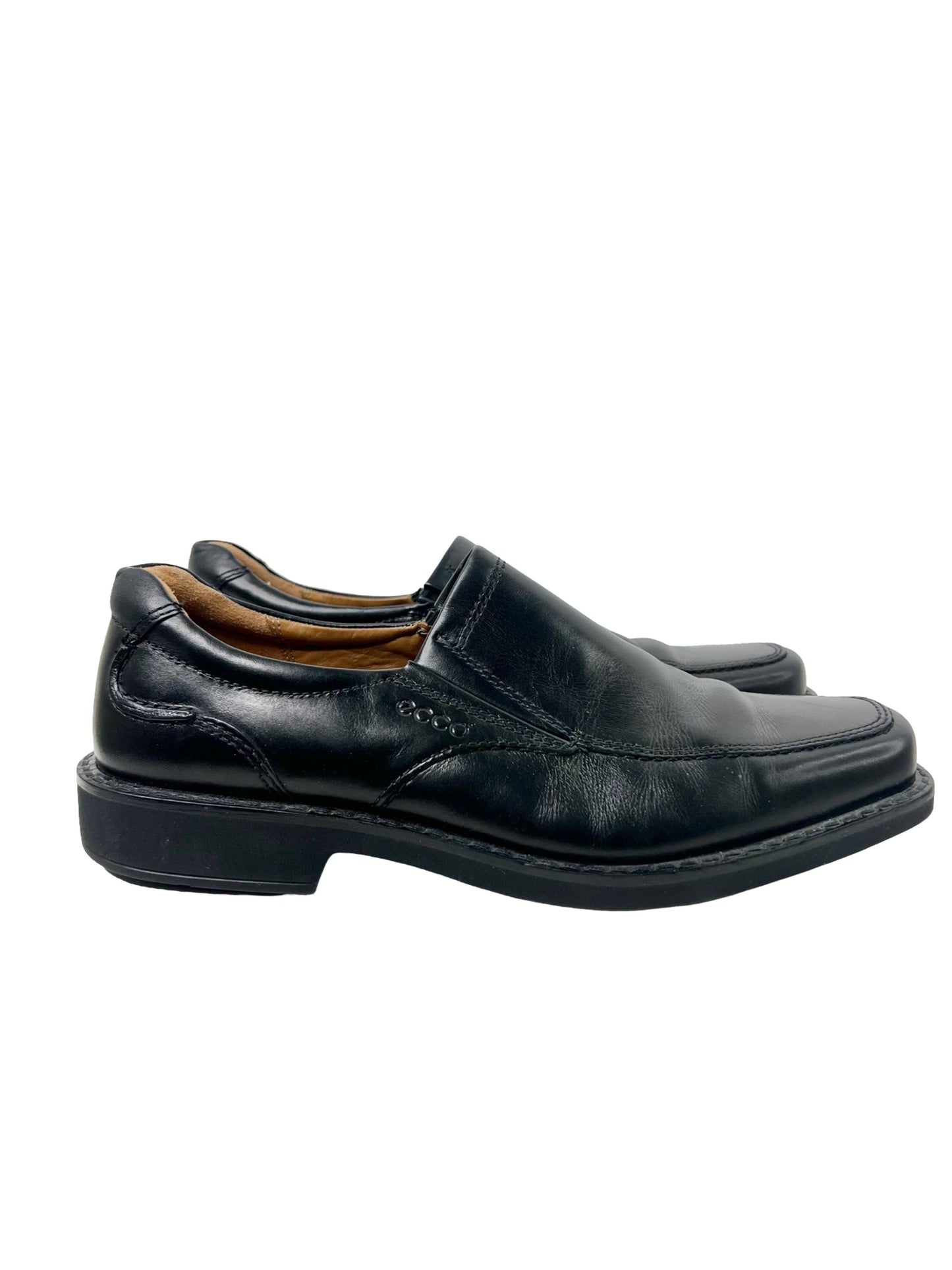 Ecco Black Leather Shoes, Size 42