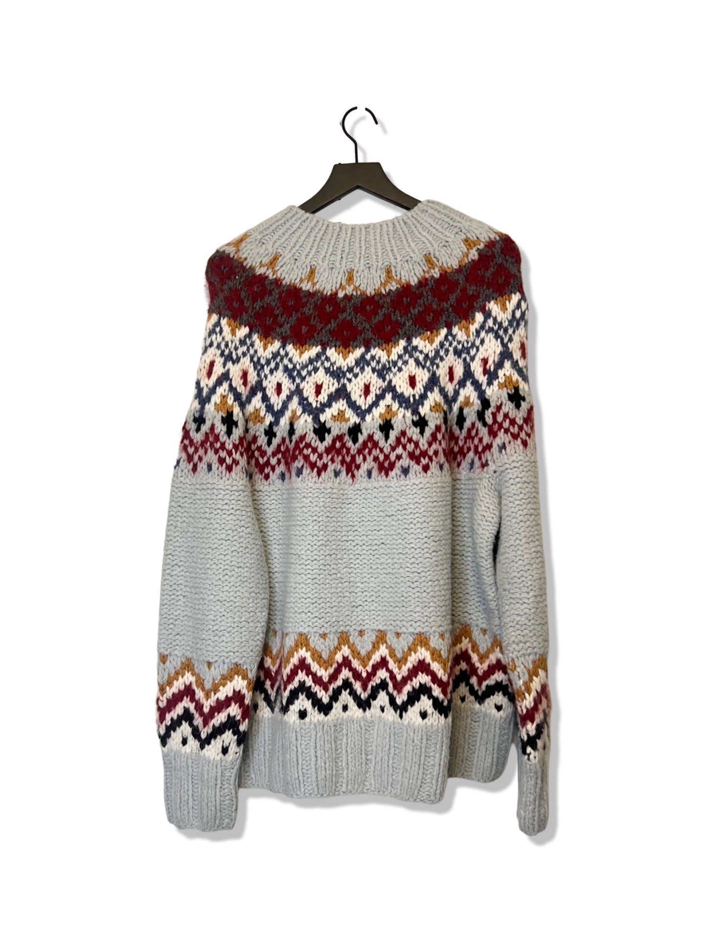 Rachel Comey Ballo Hand Knit Sky Chunky Pullover Sweater, Size M