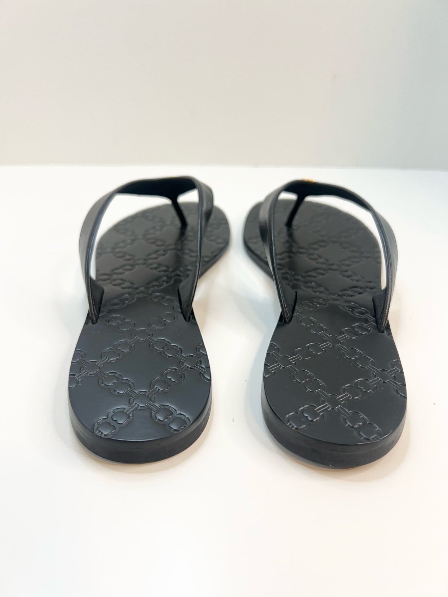 NWT! Tory Burch Monroe Thong Black Sandal, Size 6.5