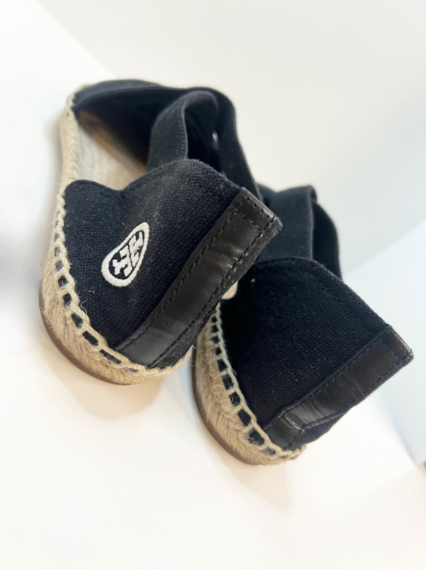 Tory Burch Catalina Black Espadrille, Size 8.5