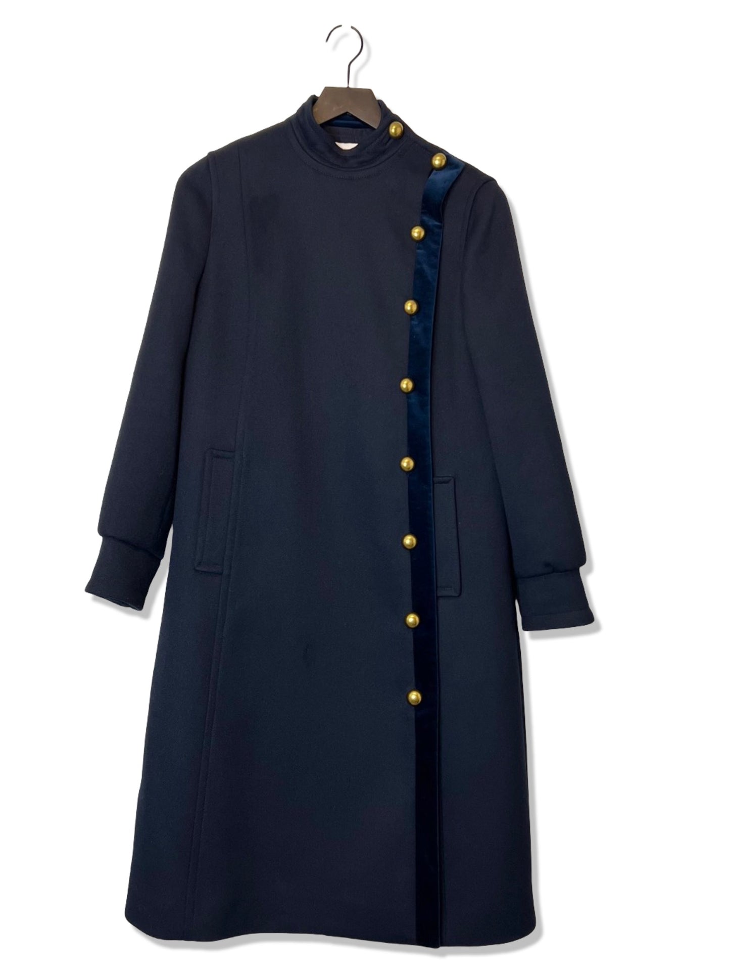 Tory Burch Navy Overcoat, Size 4